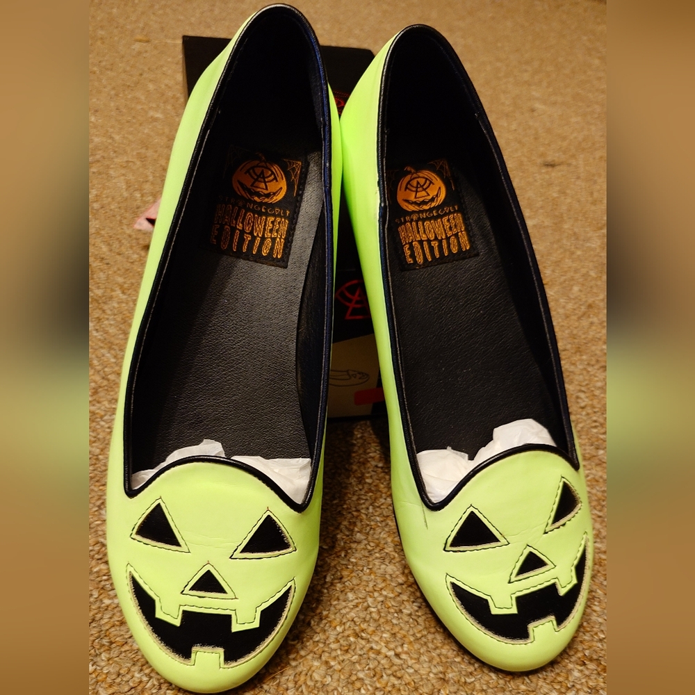 Strange Cvkt Halloween jackolantern pumpkin glow in the dark flats